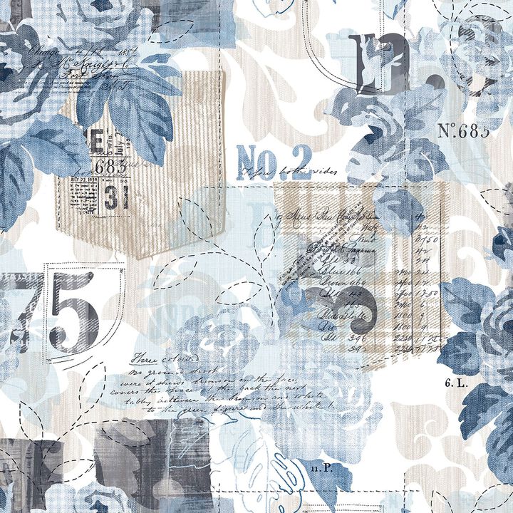 Nordic Elements Floral Blue Wallpaper G56264