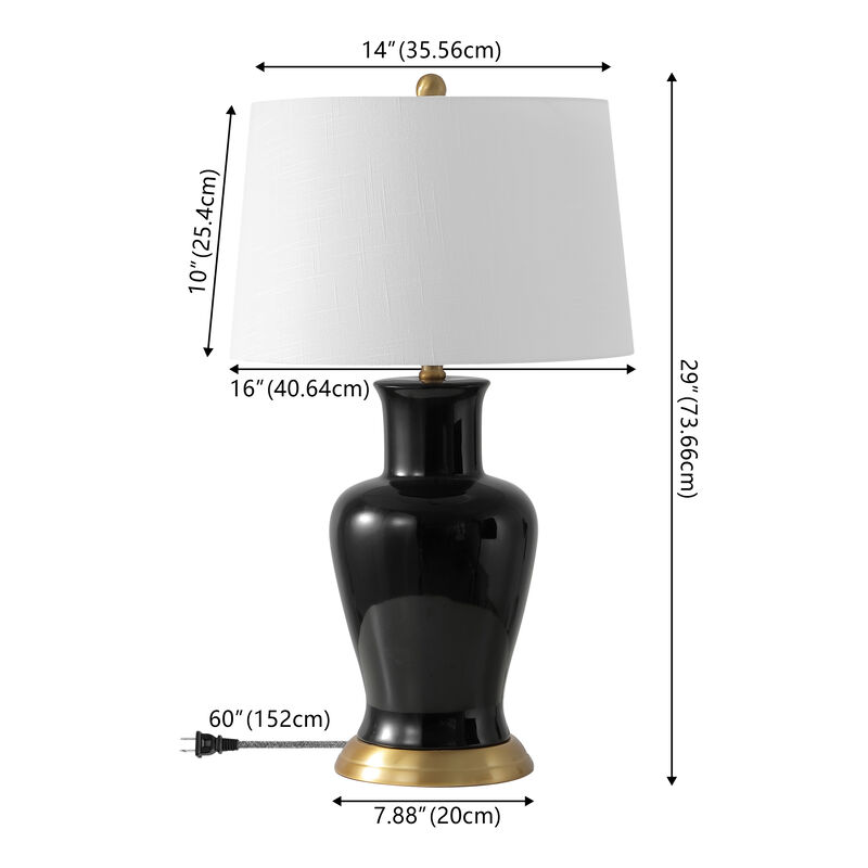 Julian Traditional Classic Ceramic Urn LED Table Lamp