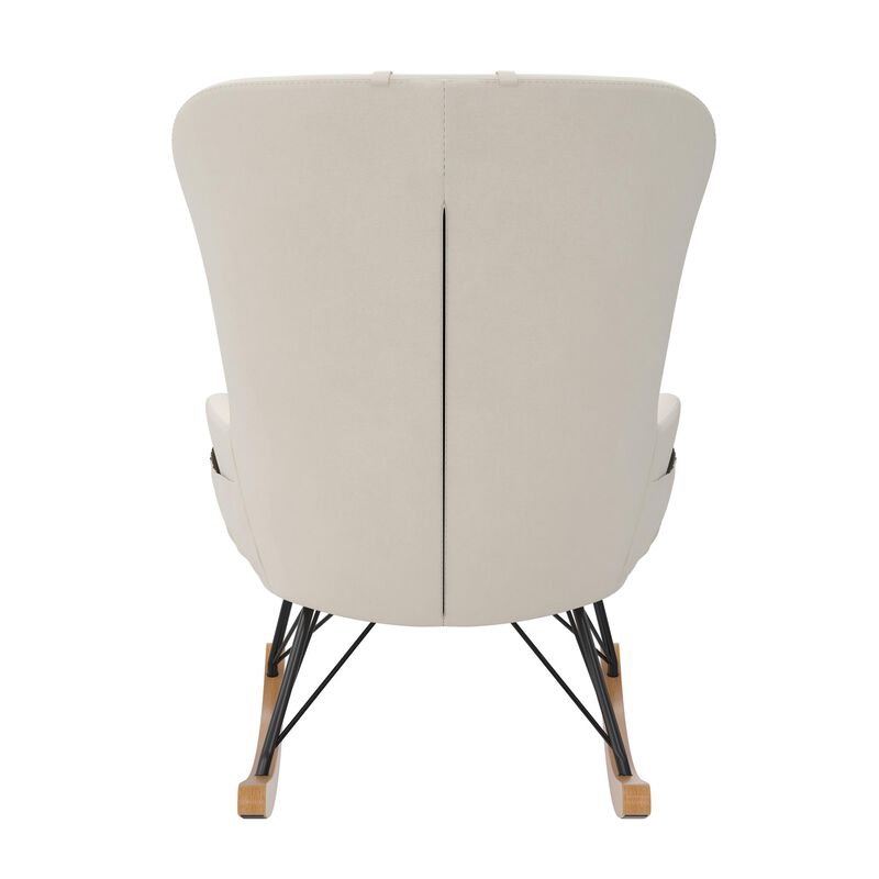 Margot Rocker Accent Chair with Storage Pockets