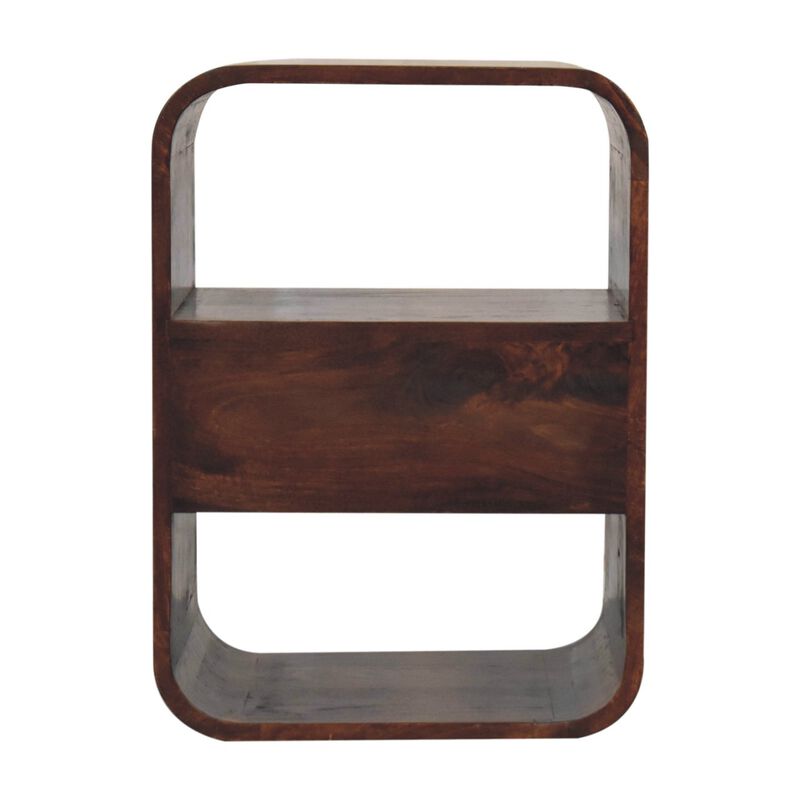 Artisan Furniture Solid Wood  California Walnut Curved Edge Bedside