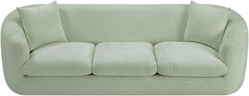 Meridian Furniture Penelope Mint Chenille Fabric Sofa image number 5