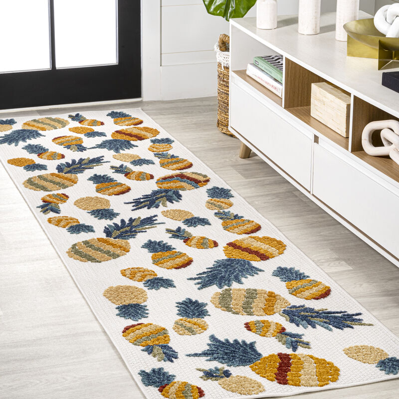 Ananas Bold Pineapple High-Low Indoor/Outdoor Area Rug