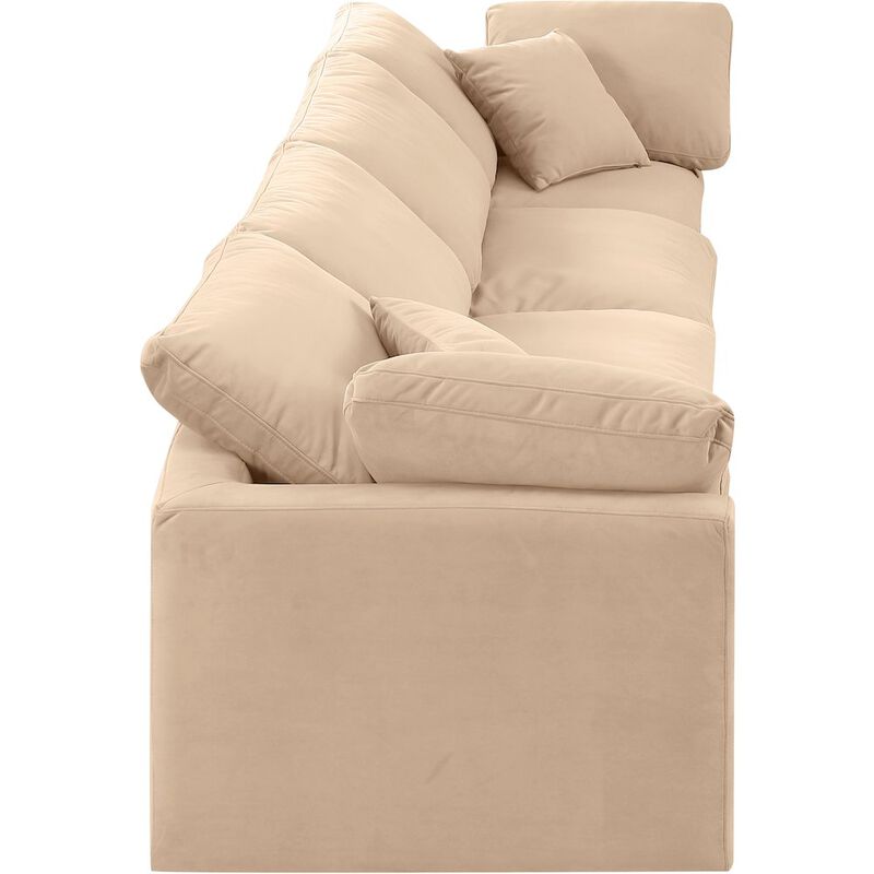 Meridian Furniture Indulge Beige Velvet Modular Sofa