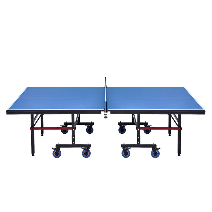 Foldable Ping Pong Table with 25mm MDF Top Quick Clamp Net and Wheels