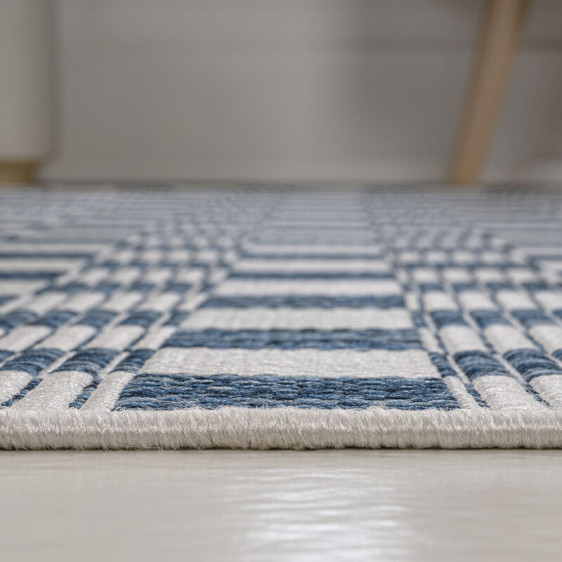 Aimee Traditional Cottage Checkerboard Indoor/Outdoor Area Rug