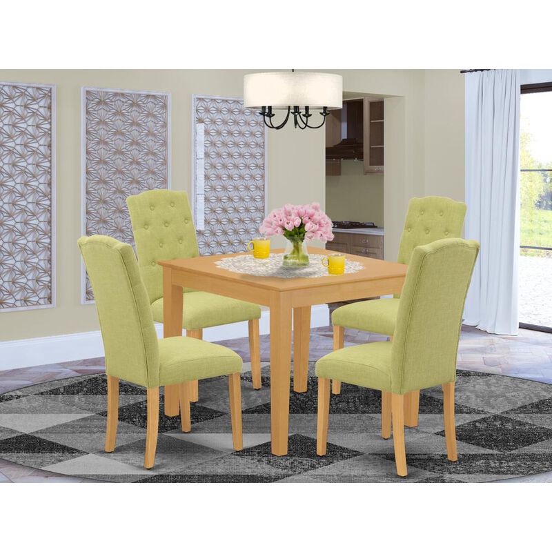 East West Furniture Dining Room Set Oak