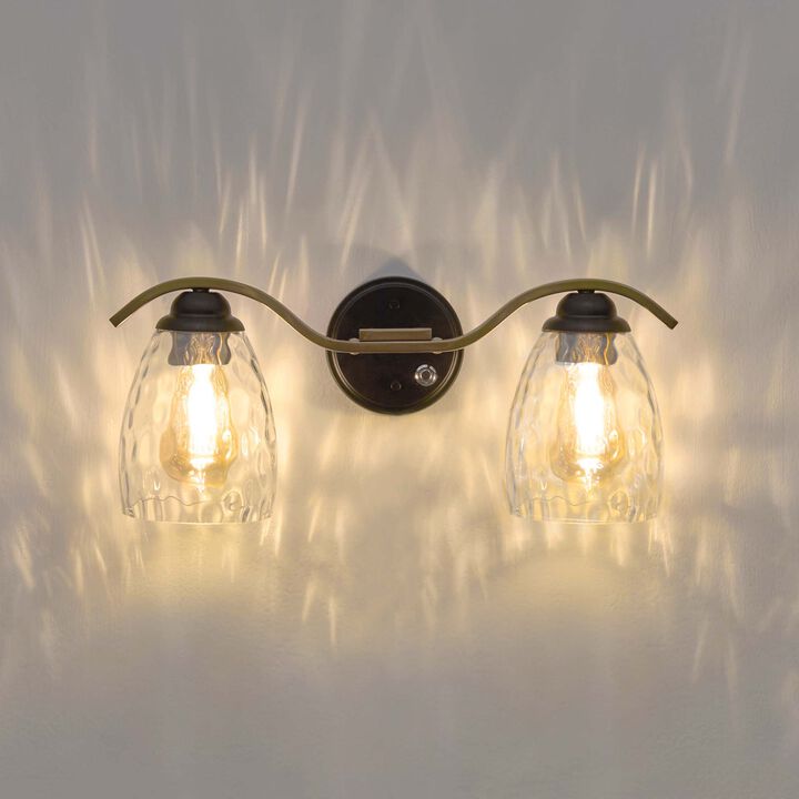 Heidi 2-Light Bathroom Vanity Wall Sconce Light with 3-Stage Touch Dimmer