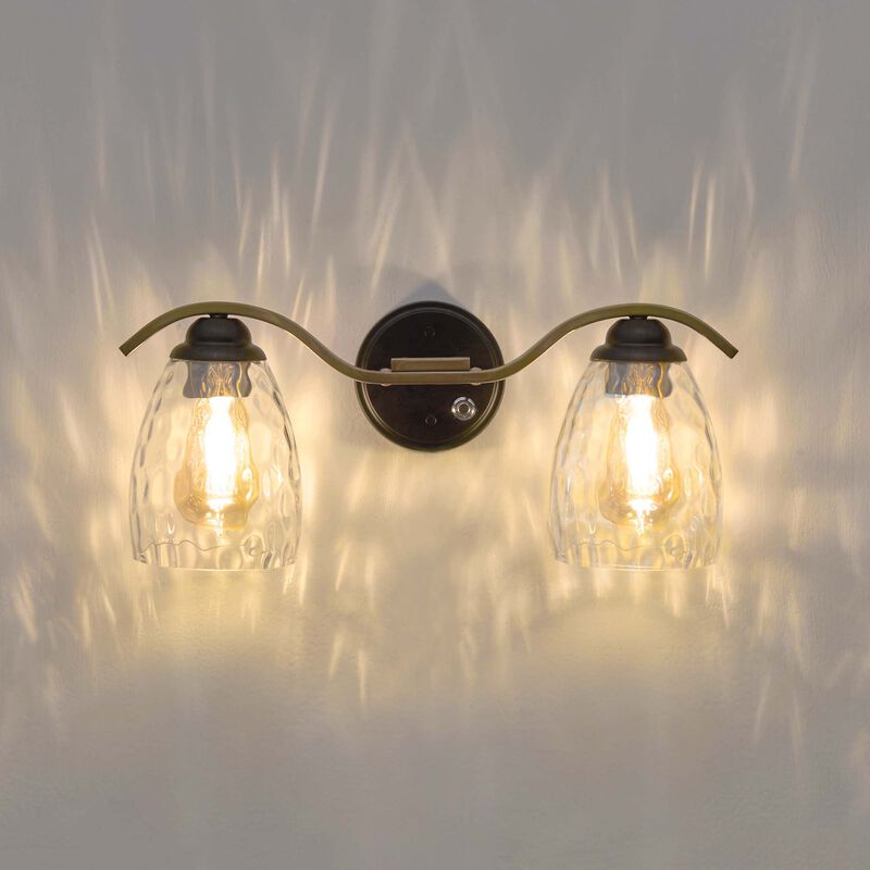 Heidi 2-Light Bathroom Vanity Wall Sconce Light with 3-Stage Touch Dimmer image number 1
