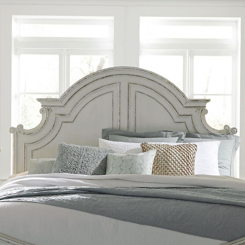 Liberty Furniture Magnolia Manor King Panel Headboard in Weathered Bisque image number 6
