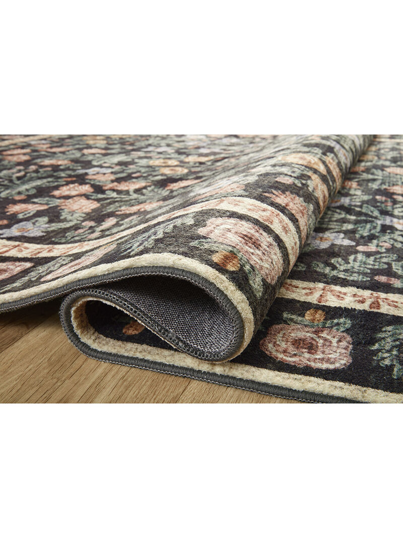 Eden Mughal Garden EDE02 Black 7'6" x 9'6" Rug by Rifle Paper Co. x Loloi