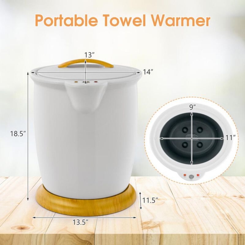 Bathroom Towel Warmer Bucket with Fragrance Holder and Auto Shut