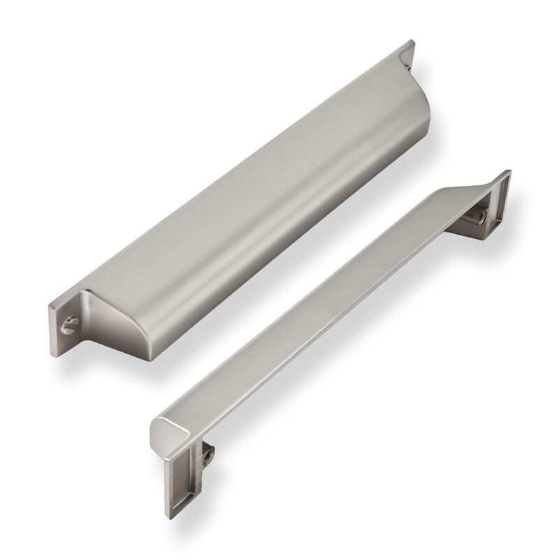 ZAUYX 2 Pack 5 Inch Center to Center Brushed Nickel Cabinet Cup Pulls Satin Nickel Kitchen Hardware Channing Cup Pulls Drawer Ha