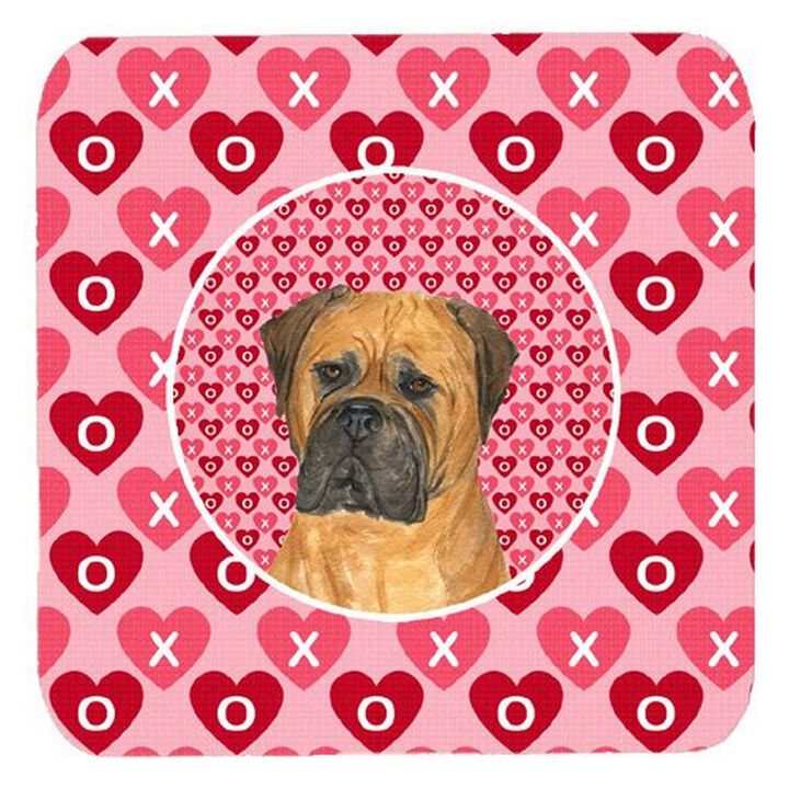 Caroline's Treasures SS4517FC Bullmastiff Foam Coasters (Set of 4), 3.5 H x 3.5 W, Multicolor