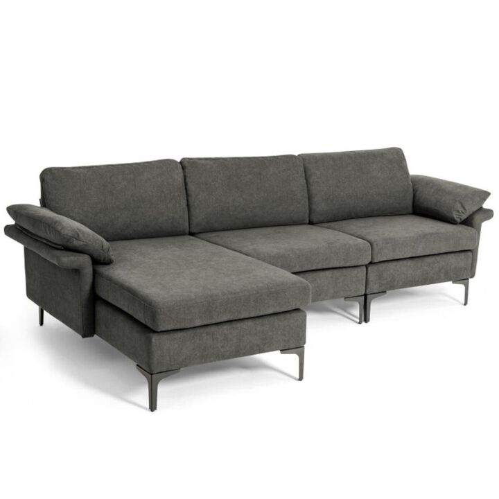 Hivvago Extra Large L-shaped Sectional Sofa with Reversible Chaise