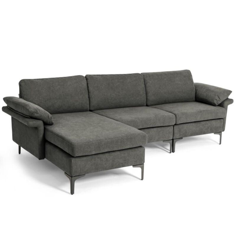 Hivvago Extra Large L-shaped Sectional Sofa with Reversible Chaise