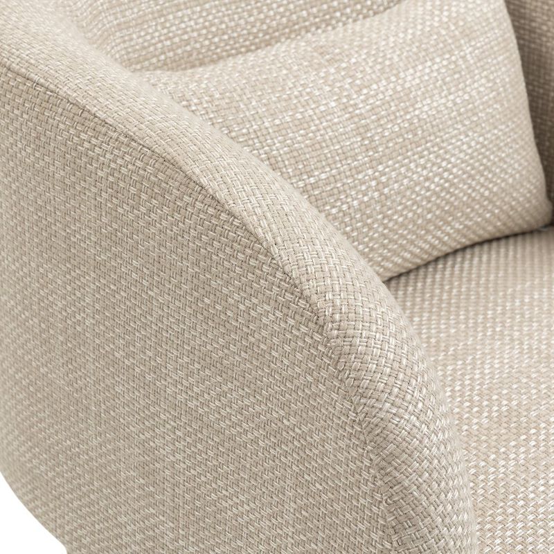 Meridian Furniture Sawyer Beige Weaved Polyester Fabric Accent Chair