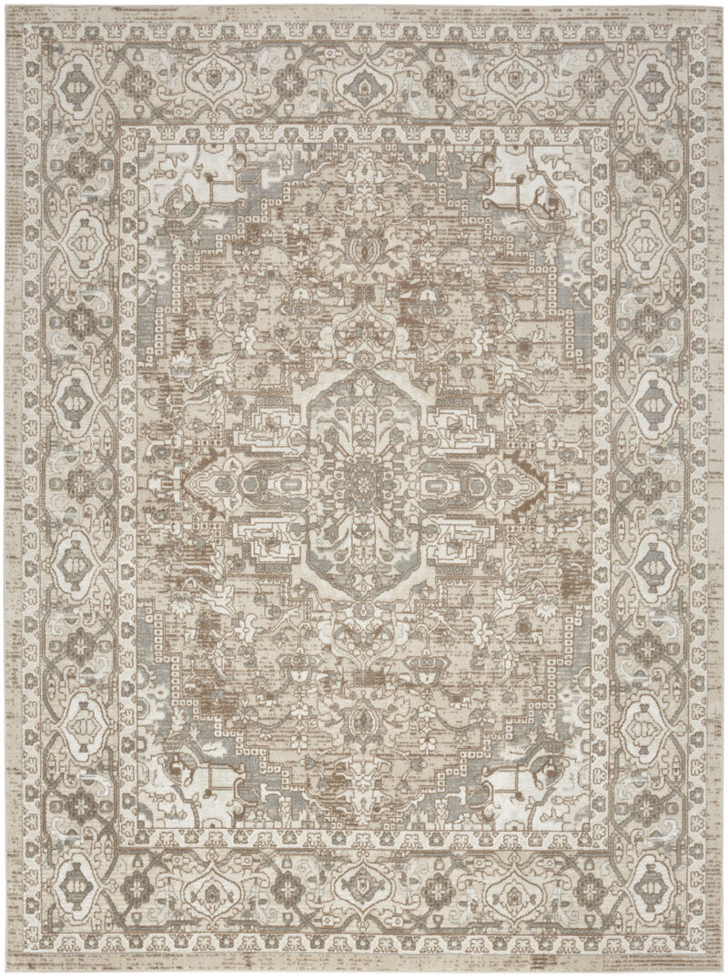Quarry QUA05 Beige 3'9" x 5'9" Rug