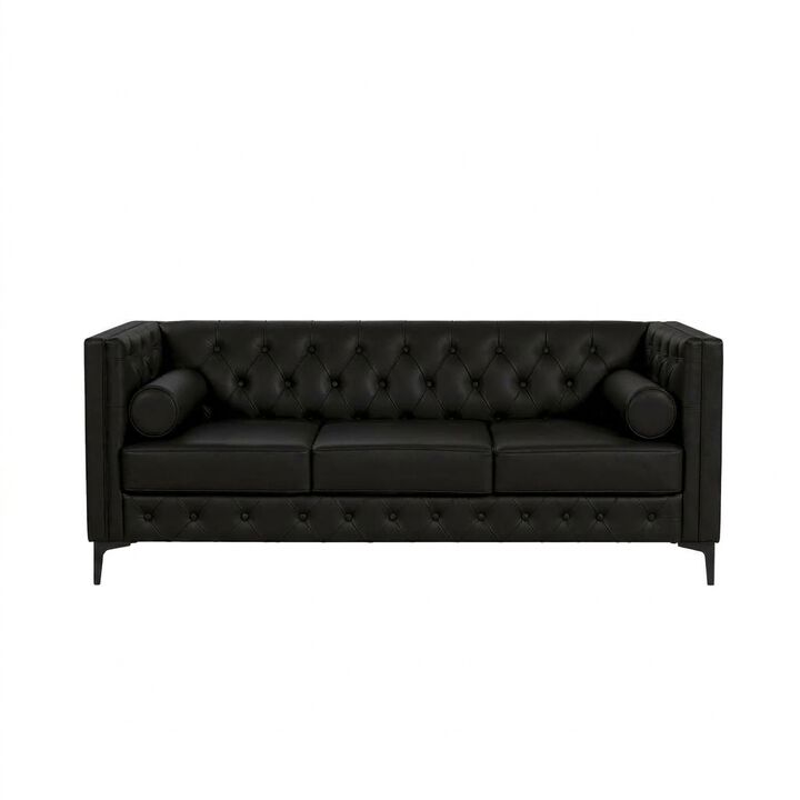 Drujep 78.5" Faux Leather Sofa