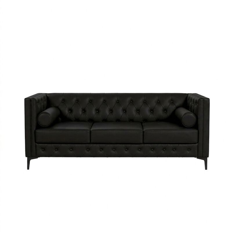 Drujep 78.5" Faux Leather Sofa image number 0