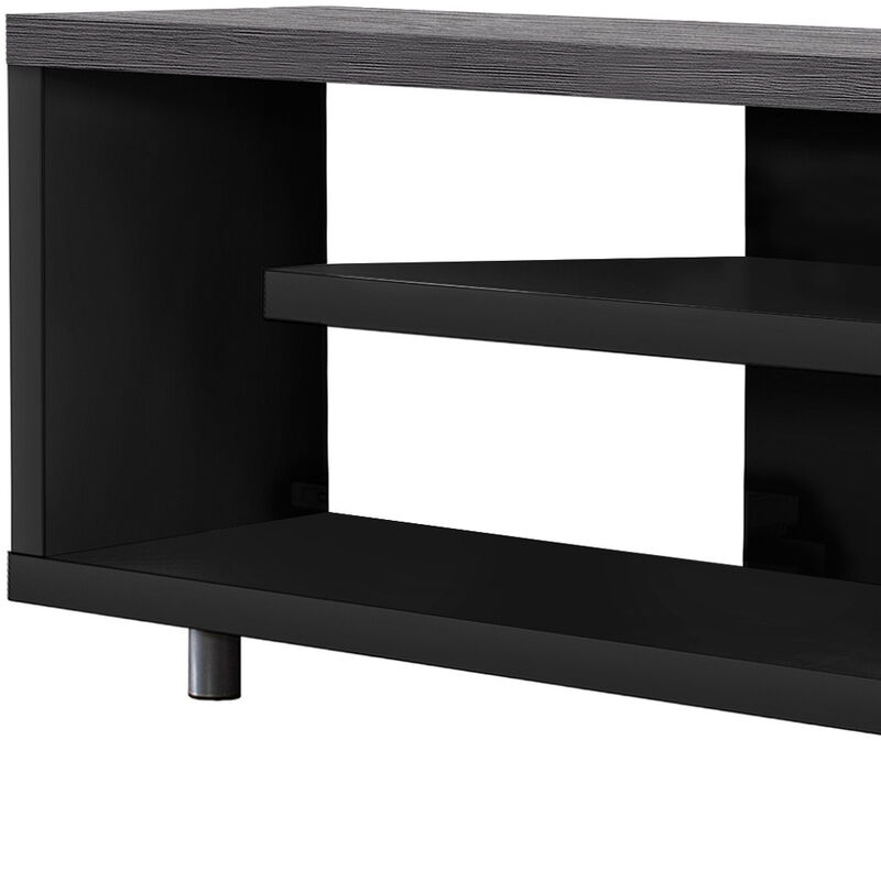 Open Storage TV Stand – Entertainment Console with Open Shelving for Living Room and Media Accessories