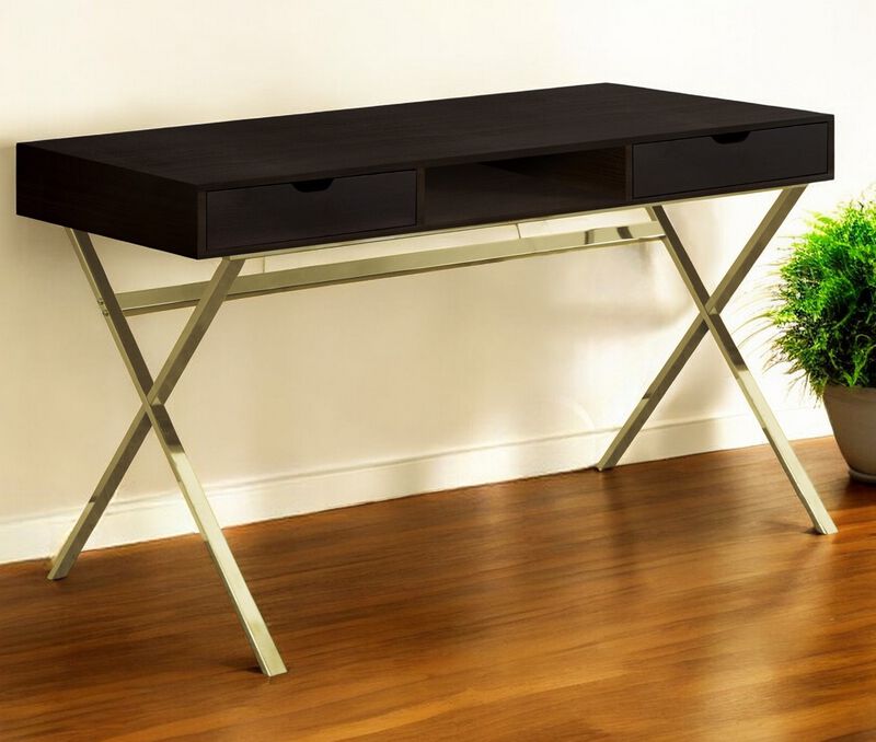 Contemporary Computer Desk with Two Drawers &ndash; Durable Study Desk