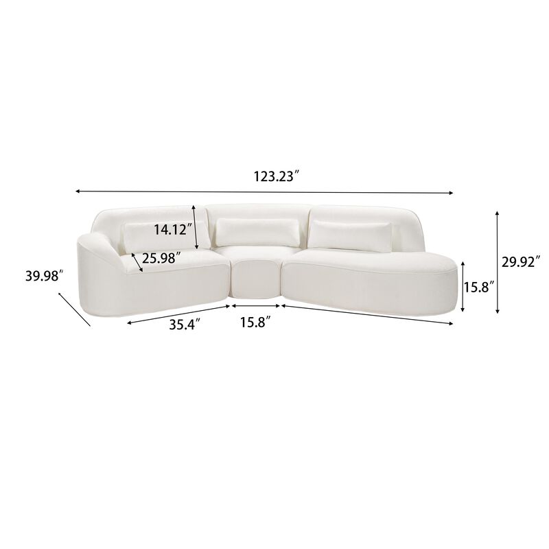 Jexfok curved Sectional Sofa image number 7