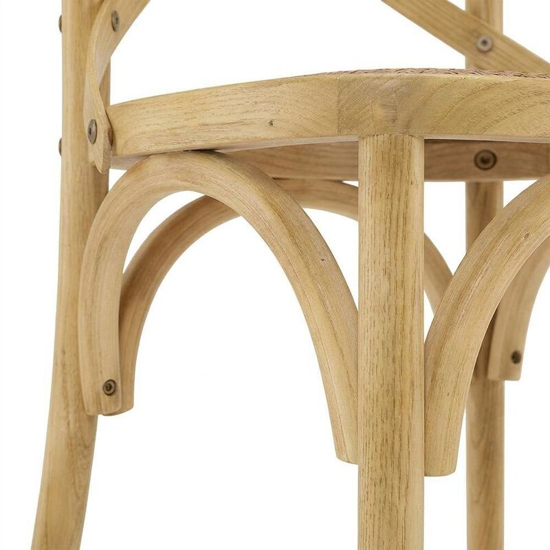 Wooden Dining Side Chairs for Kitchen and Dining Room, Natural, Set of 2 image number 4