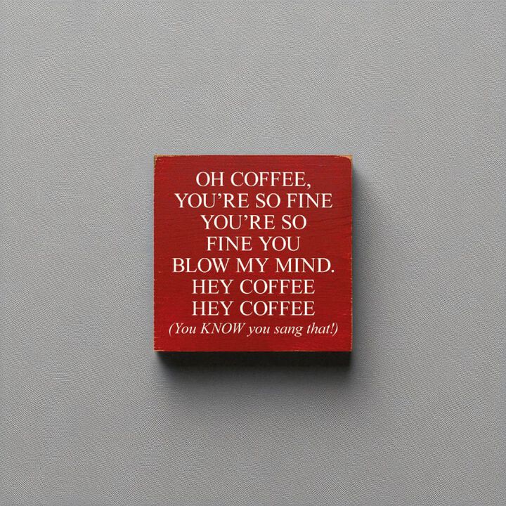 Funny Coffee Quote Wood Sign Wall Decor for Kitchen Coffee Bar