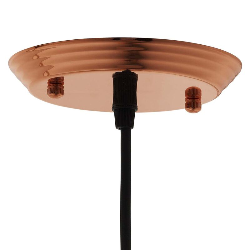 Modway Dimple Contemporary Modern Bell Shade 6.5" Hanging Ceiling Light Pendant Light Fixture In image number 4