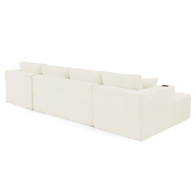 Gralte U-Shaped Chenille Sectional Sofa image number 8