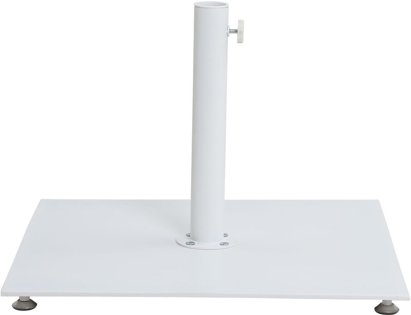 Meridian Furniture Fiji Grey Fabric / Matte White Aluminum Patio Umbrella with Base Sets