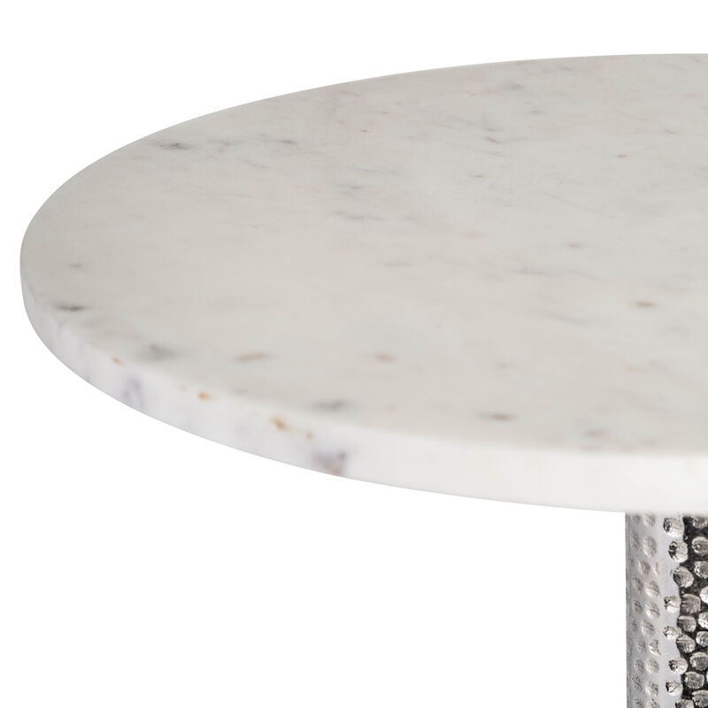 Silver Round Drink Table with Flat Base image number 2