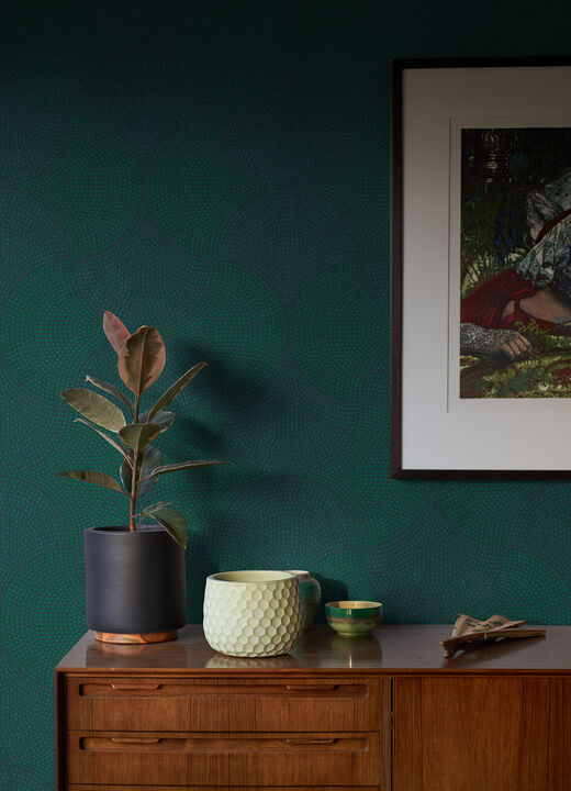 Bel Air Teal Fan Wallpaper (Set of 2)