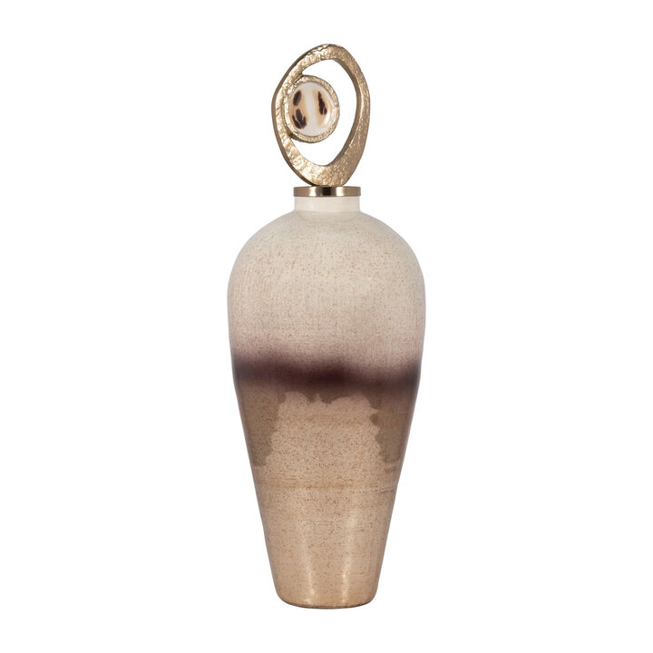 Glass 27" Vase Metal Topper