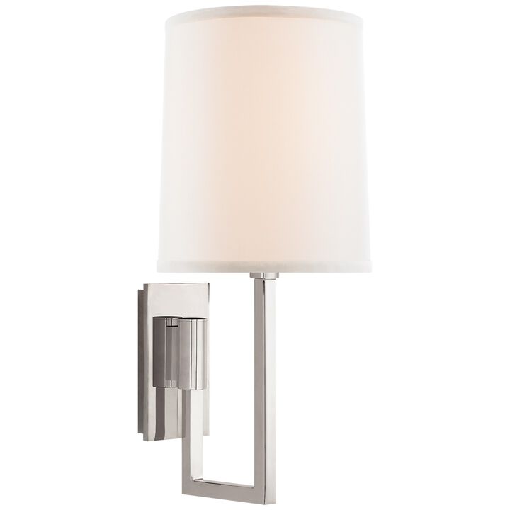Aspect Library Sconce in Polished Nickel