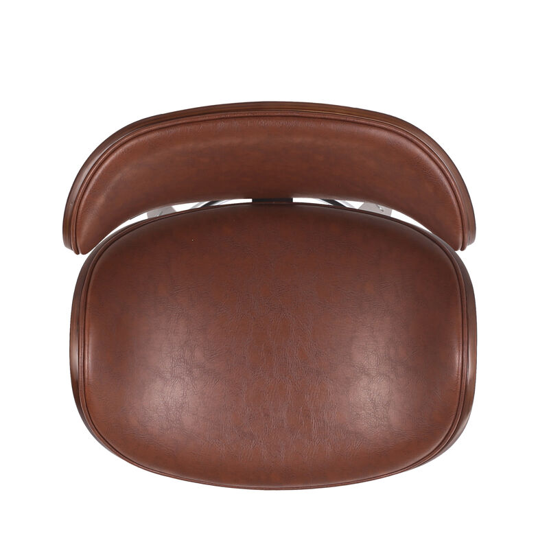 Streamdale Bentwood Barstool with Faux Leather