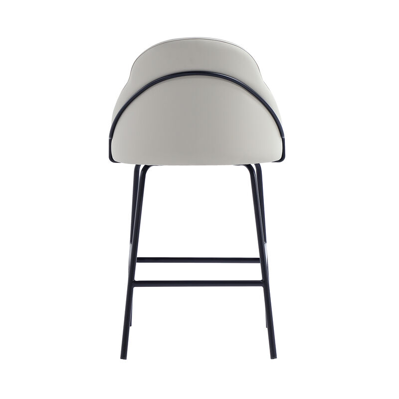 Gracie Counter Stools in Gray and Black (Set of 2)