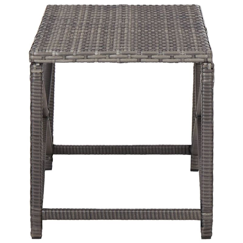 vidaXL Garden Bench 31.5" Poly Rattan Gray