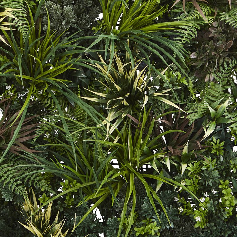 Nearly Natural 3-ft x 3-ft Greens & Fern Artificial Living Wall UV Resist (Indoor/Outdoor)
