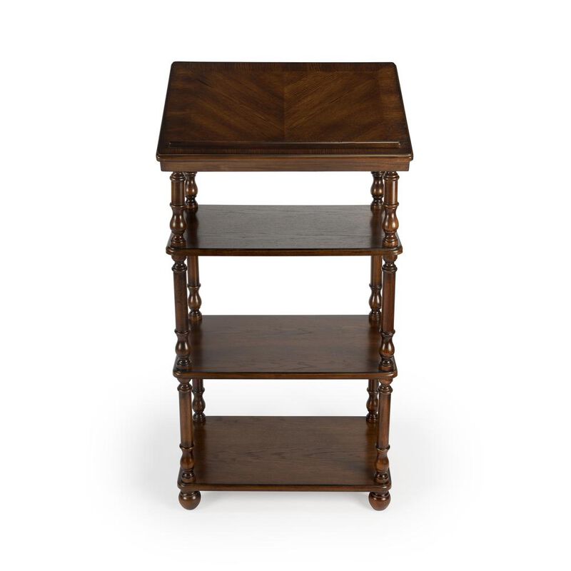 Butler Specialty Alden 4-Tier Library Stand, Medium Brown image number 2