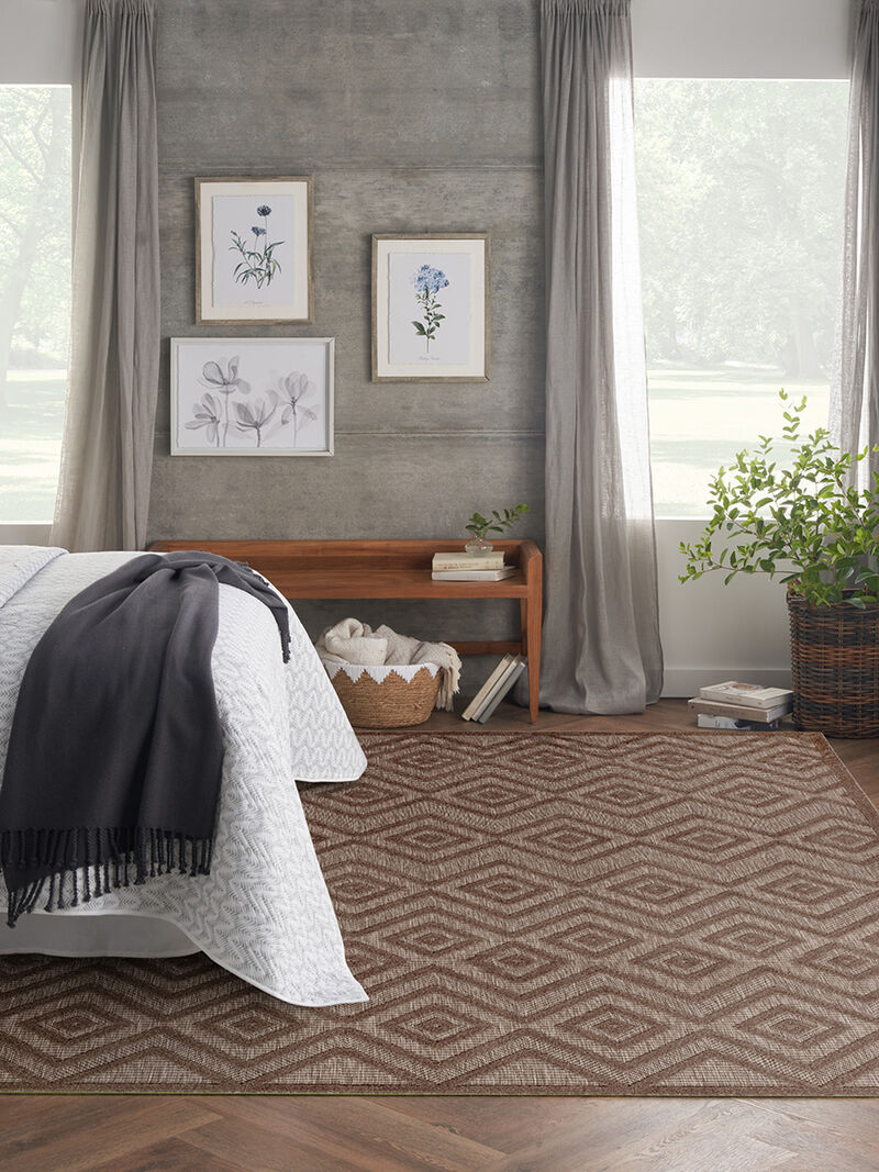 Versatile NRV01 Brown 9' x 12' Rug