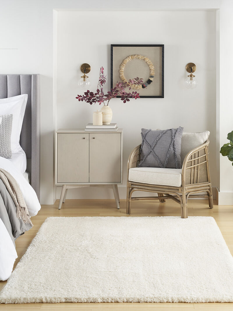 Dreamy Shag DRS05 Ivory 5'3" x 7'3" Rug