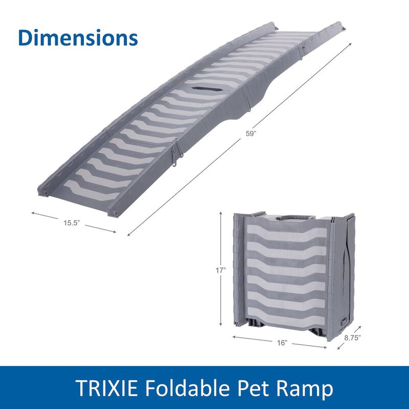TRIXIE 59-in Pet Ramp for Small to Medium Dogs up to 55 lbs, Easy to Store image number 3