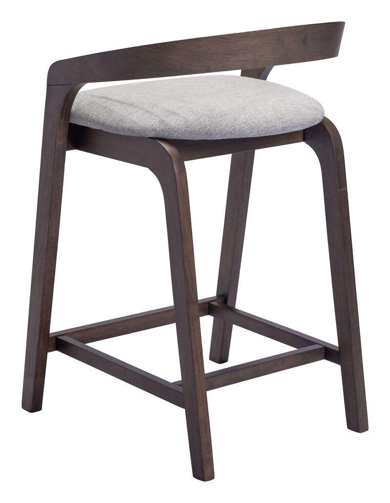 Troy Counter Stool (Set of 2) Dove Gray & Espresso