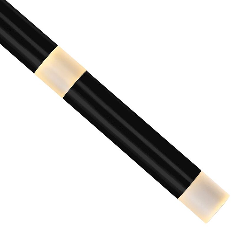 CWI Lighting Flute 5 Light LED Chandelier With Black Finish