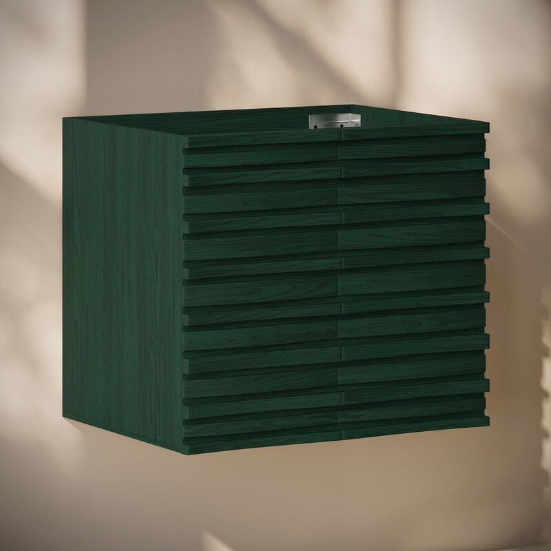 Cascade 24" Wall-Mounted Bathroom Vanity Cabinet without Top in Green Oak image number 2