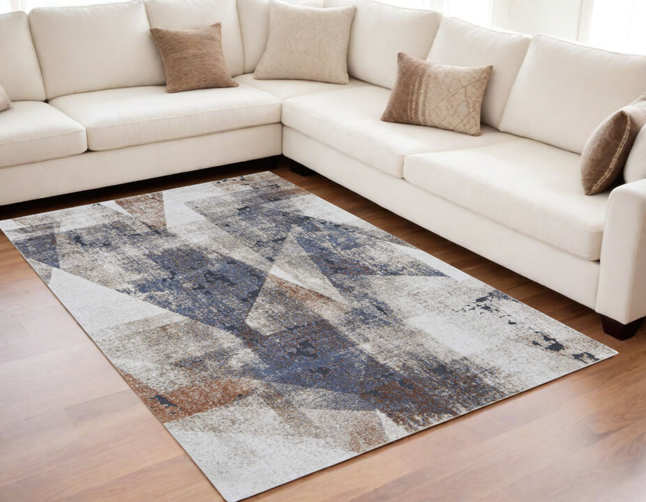 HomeRoots Checkered Power Loom Area Rug