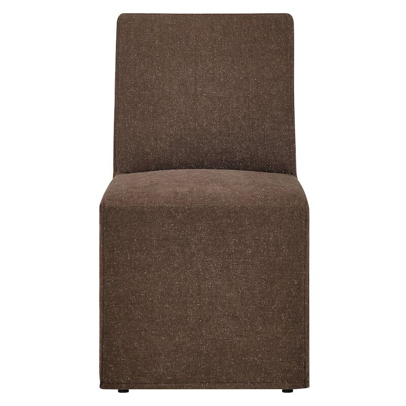Tessera Upholstered Linen-Blend Slipcovered Dining Chair image number 5