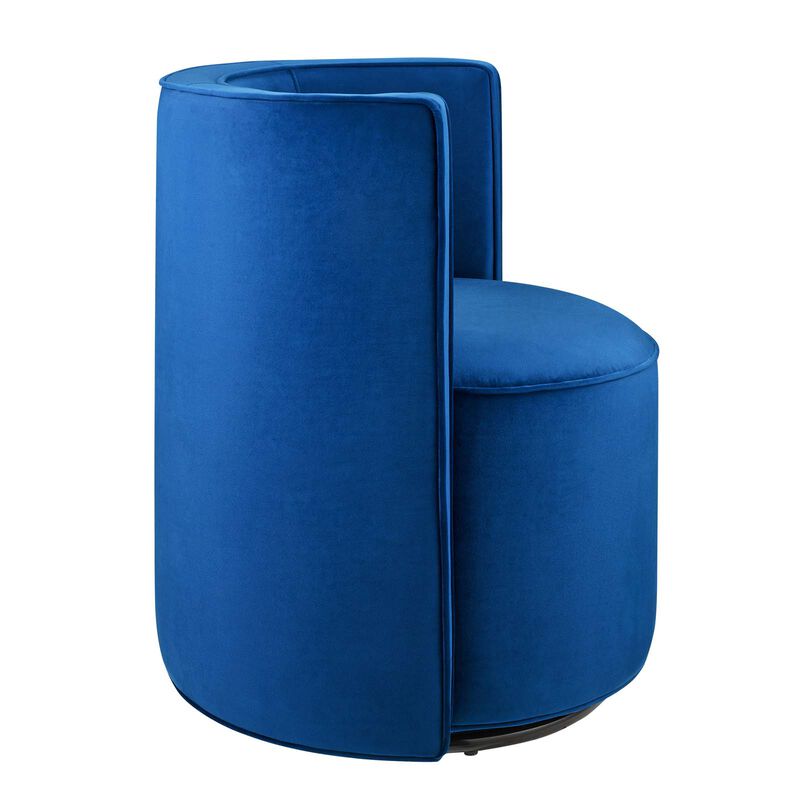 Della Performance Velvet Fabric Swivel Chair image number 2
