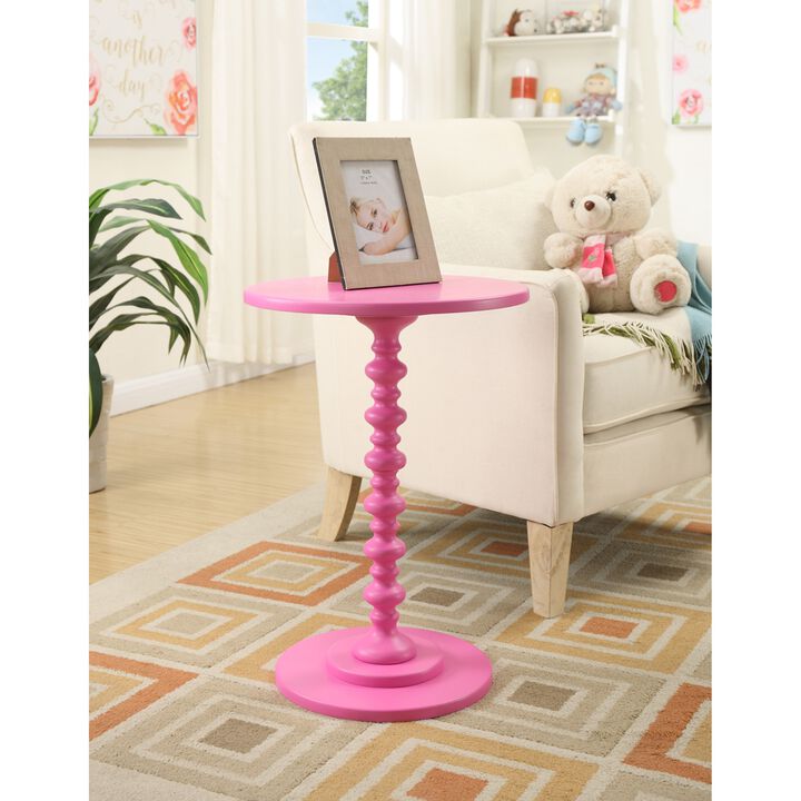 Convenience Concepts Palm Beach Spindle Table, Pink